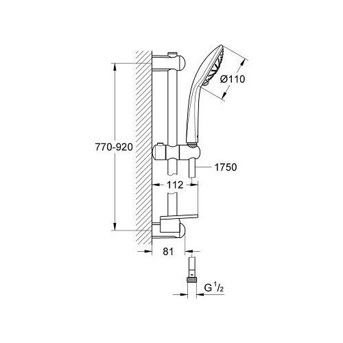 Grohe Euphoria 110 Massage Sürgülü Duş Seti 3 Akışlı 27226DL1