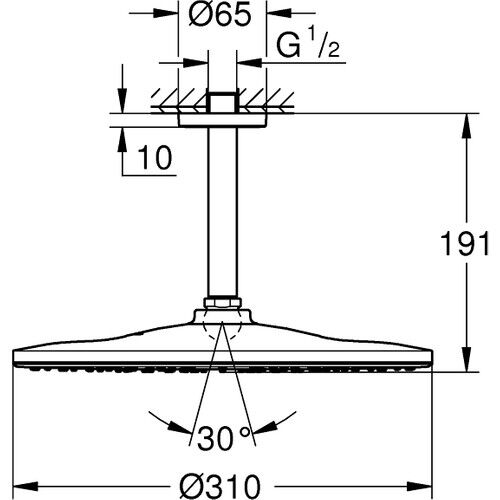 Grohe Rainshower 310 Tepe Duşu Seti 142 mm 26559000