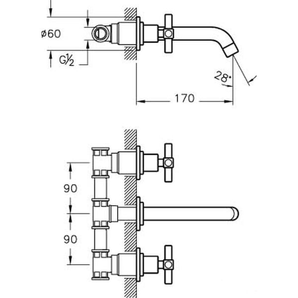 Artema A40860 Juno Ankastre Lavabo Bataryası