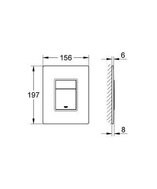 Grohe Skate Cosmopolitan Gömme Rezervuar Kumanda Paneli - 38845LS0