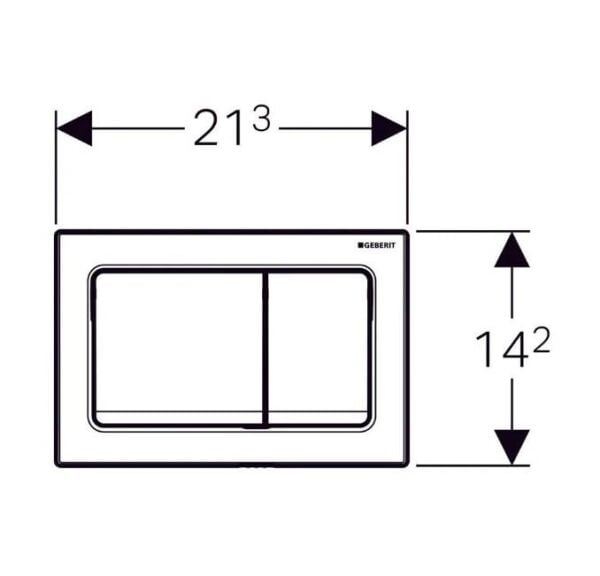 Geberit Alpha30 Kumanda Kapağı Çift Basmalı, Mat Siyah - 115.055.14.1