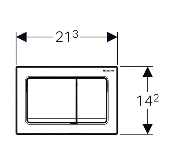 Geberit Alpha30 Kumanda Kapağı Çift Basmalı, Mat Siyah - 115.055.14.1