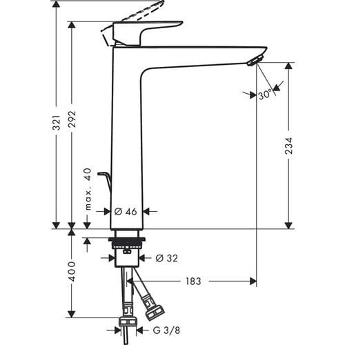 Hansgrohe Talis E 240 Mat Bronz Lavabo Bataryası (Yüksek) 71716140