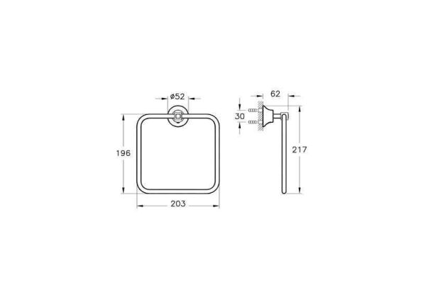 Artema Juno Crystals Halka Havluluk Krom