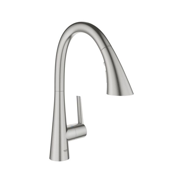 Grohe Eviye Bataryası Spiralli 2 Fonk. Zedra Super STEEL-32294DC2