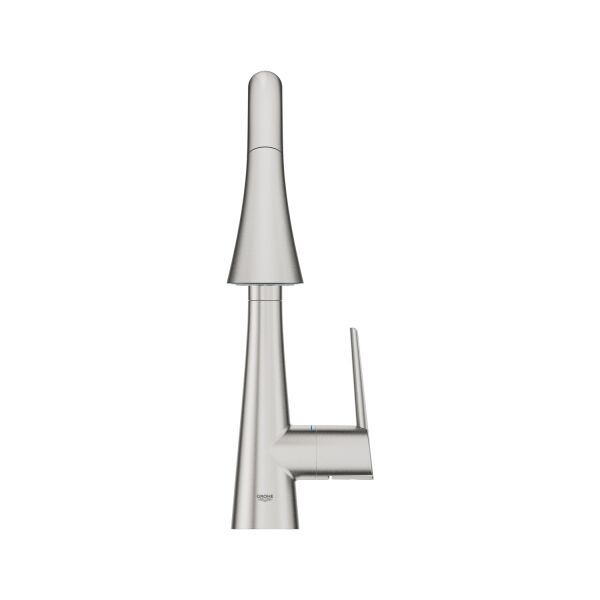 Grohe Eviye Bataryası Spiralli 2 Fonk. Zedra Super STEEL-32294DC2