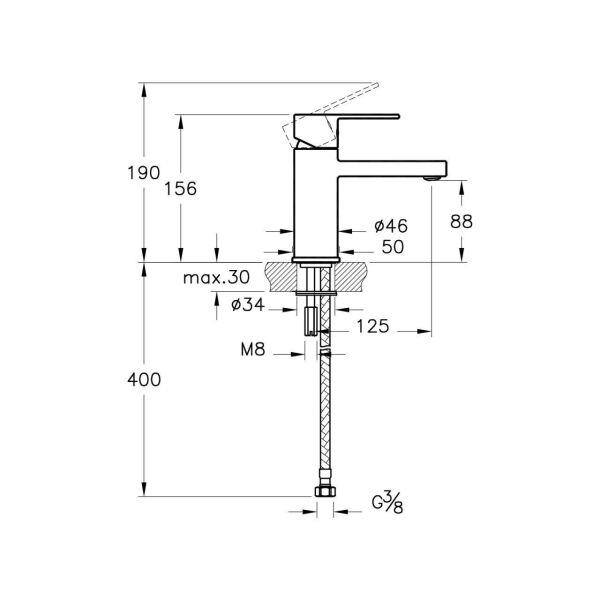 Artema Flo S Lavabo Bataryası Altın A4193623