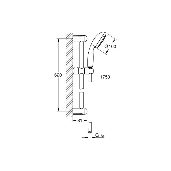 Grohe New Tempesta 100 Duş Seti 4 Akışlı - 27645001