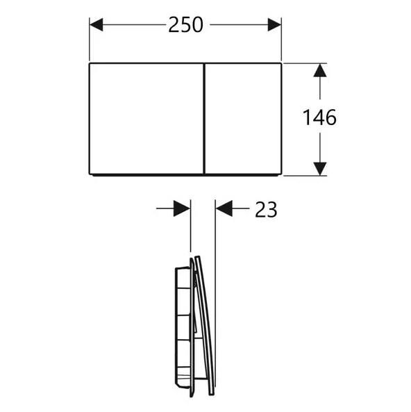 Geberit Sigma70 Kumanda Kapağı Mat Siyah - 115.622.14.1
