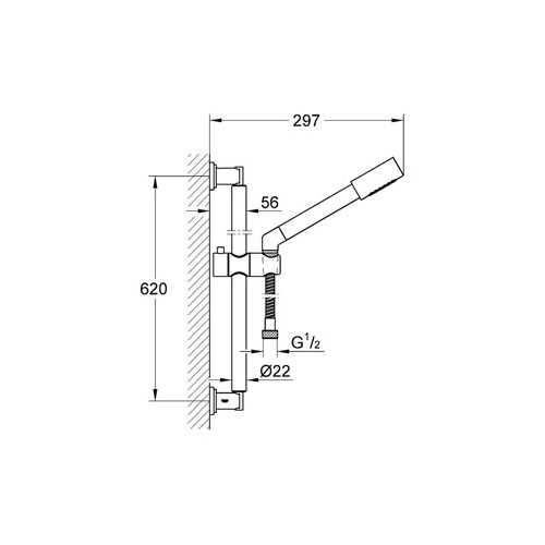 Grohe Sena Sürgülü Duş Seti 620 mm - 28581000