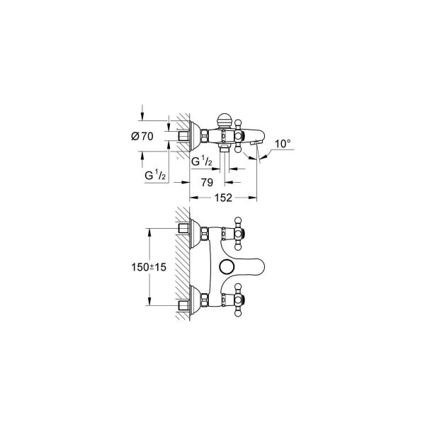 Grohe Sinfonia Banyo Bataryası 25030000