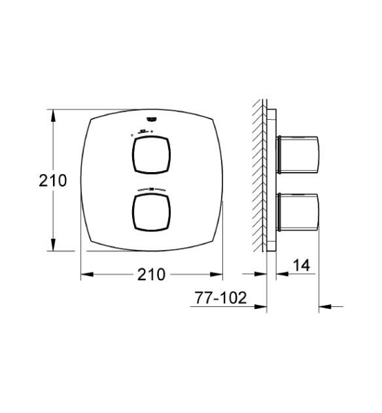Grohe Grandera Termostatik Duş Bataryası - 19934000