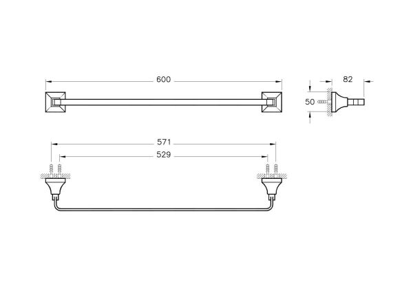 Artema Elegance Uzun Havluluk Krom