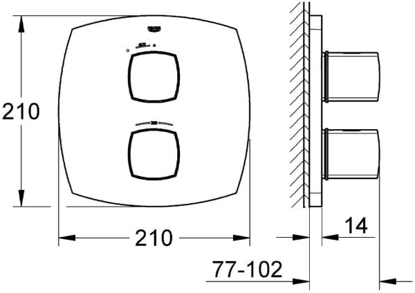 Grohe Grandera Termostatik Banyo Duş Bataryası - 19937IG0