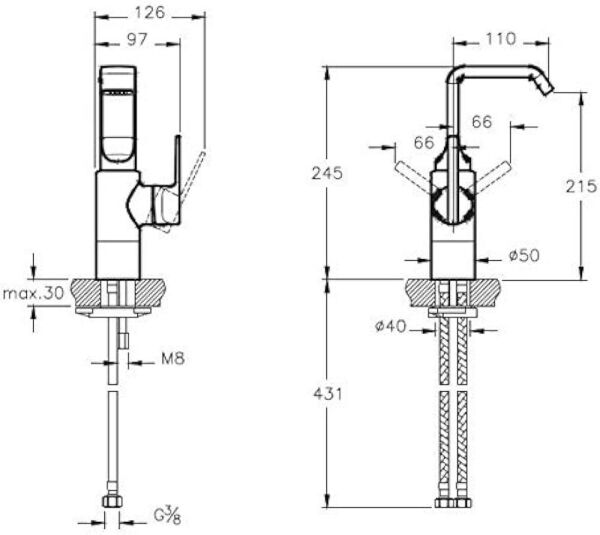 Artema Suit U A42469 Yüksek Lavabo Bataryası Krom
