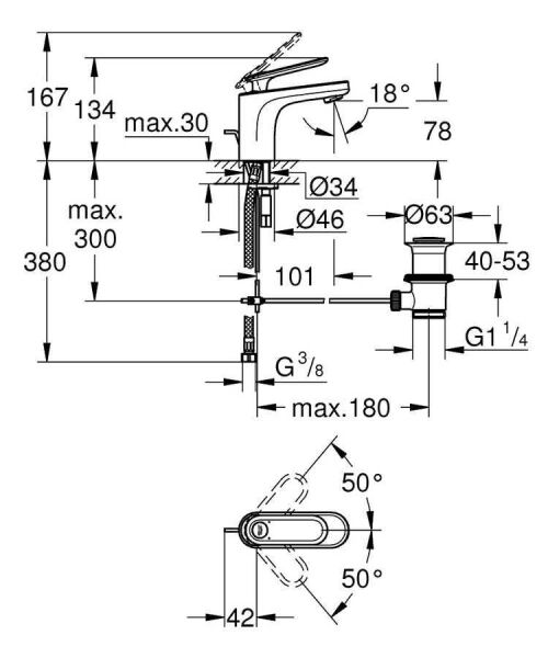Grohe Veris Tek Kumandalı Lavabo Bataryası - 32183000