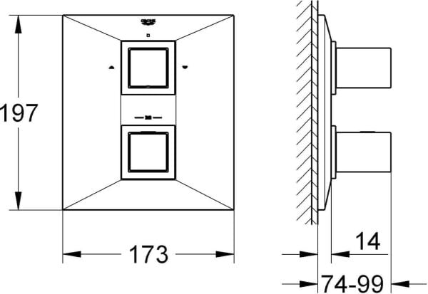 Allure Brilliant 2 Yönlü Termostatik Banyo Bataryası 19792DA0