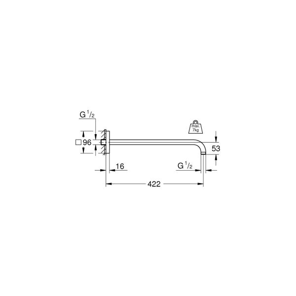 Grohe Rainshower Tepe Duşu Dirseği- 26145000