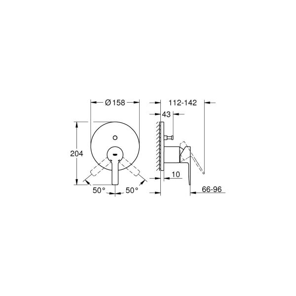Grohe Lineare Ankastre Banyo Duş Bataryası 2 çıkışlı divertörlü- 24064001
