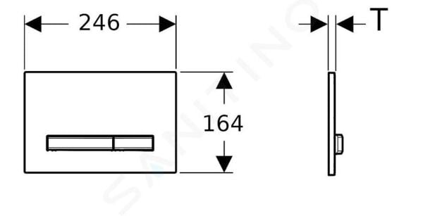 Geberit Sigma50 Kumanda Paneli, Çift Basmalı, Beyaz - 115.672.11.2