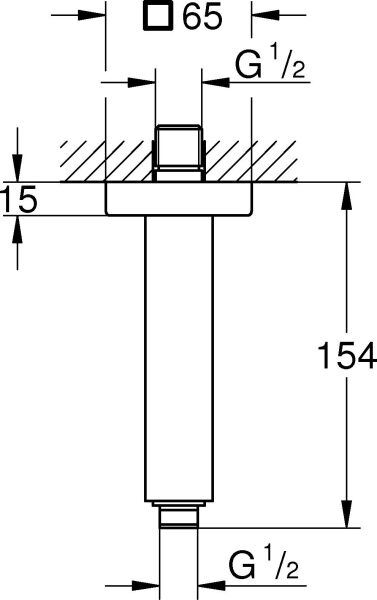 Grohe Rainshower® Tavan İniş Borusu 154 mm - 27711000