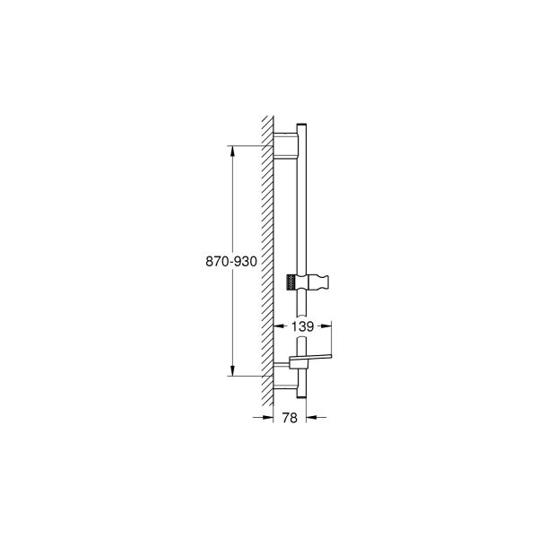 Grohe Rainshower Smartactive Duş Sürgüsü, 900 mm GRH26603GL0