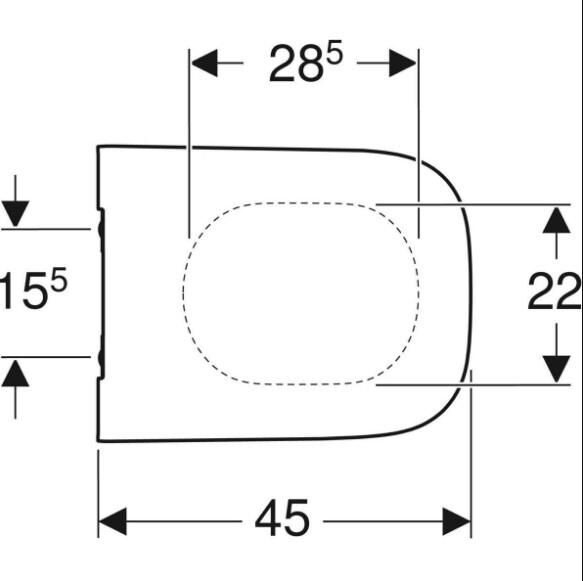 Geberit Smyle Square Slim Klozet Kapağı, Yavaş Kapanır - 500.687.01.1