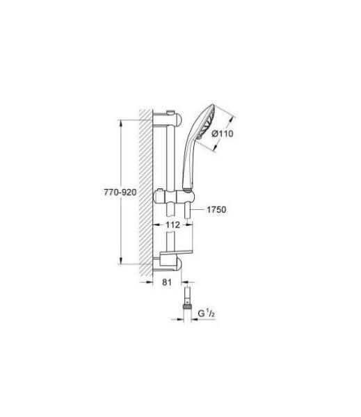 Euphoria 110 Massage Sürgülü Duş Seti 3 Akışlı - 27226GL1