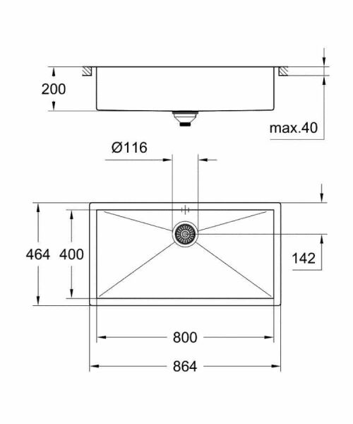 Grohe K700 Paslanmaz Çelik Eviye - 31580SD0