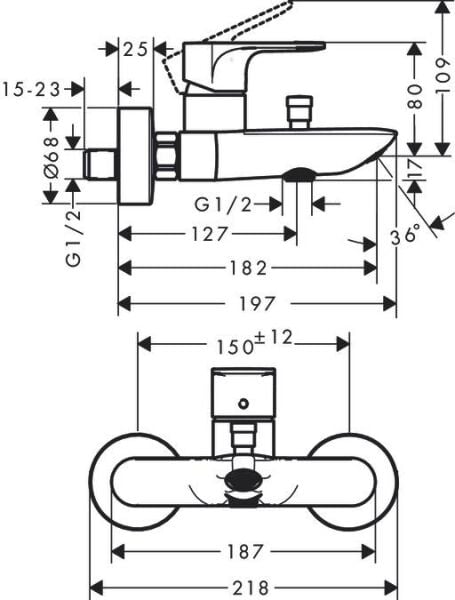 Hansgrohe Rebris E Banyo Bataryası - 72450000