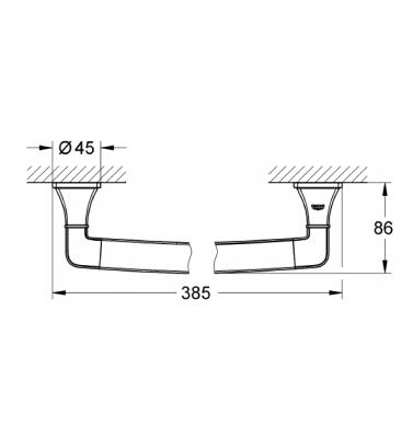 Grohe Grandera Banyo Tutamağı   Barı 385 mm - 40633IG0