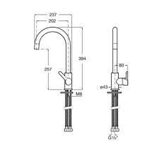 ROCA Mencia Döner Çıkış Uçlu Eviye Bataryası, Cold Start, Siyah