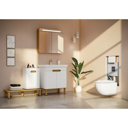 VitrA V8 768-1851-01 Gömme Rezervuar Asma Klozetler İçin İnce Metal Ayaklı 3/6 L
