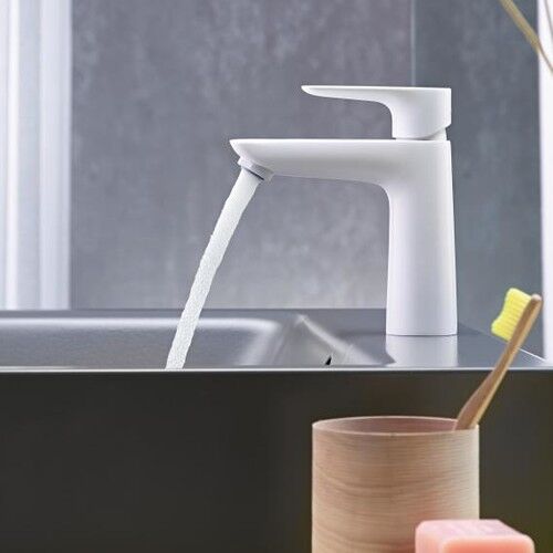 Hansgrohe Talis E 110 Satin Beyaz Lavabo Bataryası 71710700