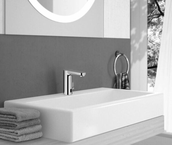 Grohe Eurosmart Cosmopolitan E Fotoselli Lavabo Bataryası, 1/2, Çift Su Girişliayarlanabilir Sıcaklık Sınırlayıcısı - 36325002