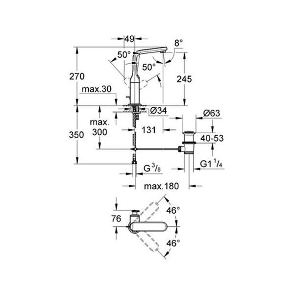Grohe Veris Tek Kumandalı Lavabo Bataryası - 32184000