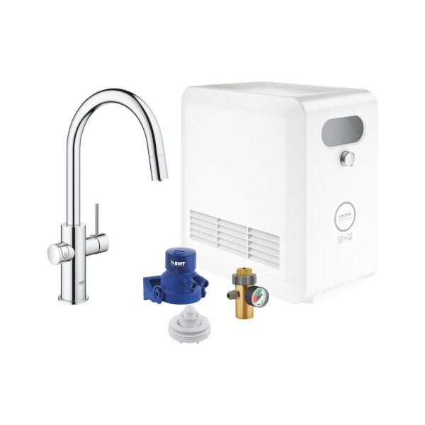 Grohe Blue Professional Arıtmalı İçme Suyu ve Soda Yapan Spiralli Eviye Bataryası- 31325002