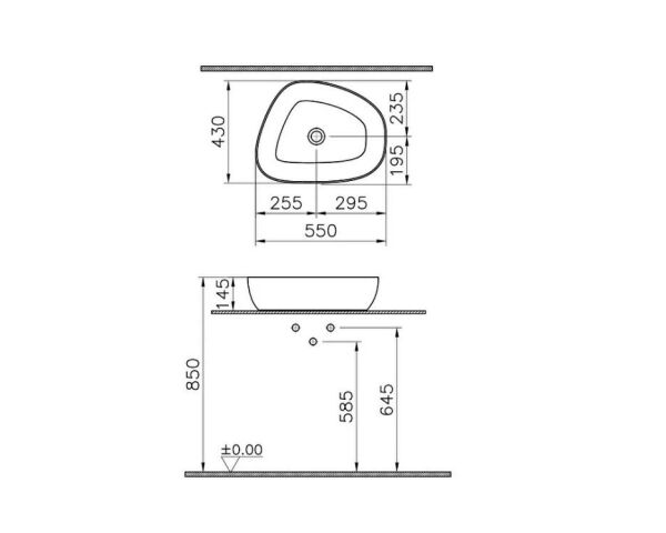 VitrA Outline Çanak Lavabo - 5991B403-0016