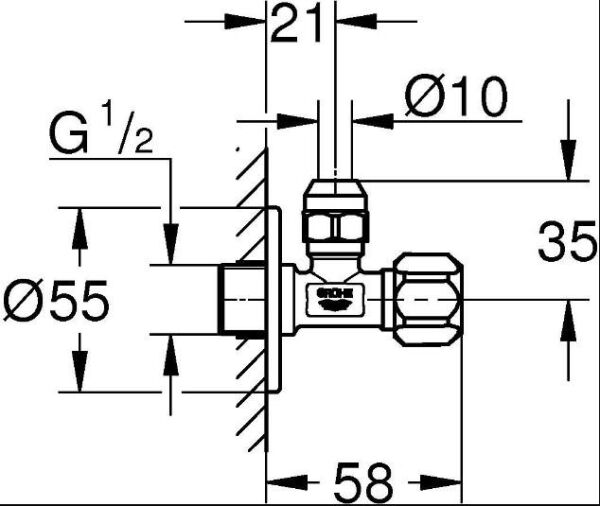 Grohe Ara Musluk 1/2 Girişli  x 3/8 Çıkışlı