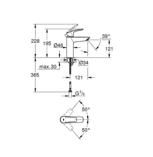 Grohe Eurosmart Tek Kumandalı Lavabo Bataryası M-Boyut - 233242433