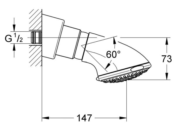 Grohe Relexa Tepe Duşu 3 Akışlı - 27065000