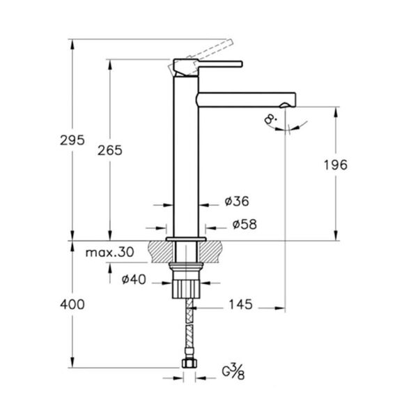 VitrA Origin A4255734 Çanak Lavabo Bataryası Fırçalı Nikel
