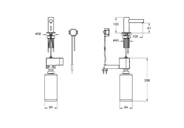 VitrA Origin Temassız Sıvı Sabunluk - A44758