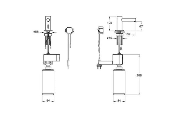 VitrA Origin Temassız Sıvı Sabunluk - A44758