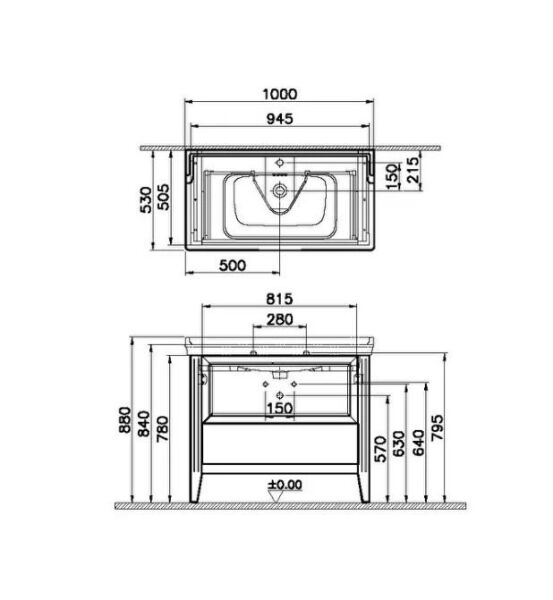 VitrA Valarte Lavabo Dolabı - 62184