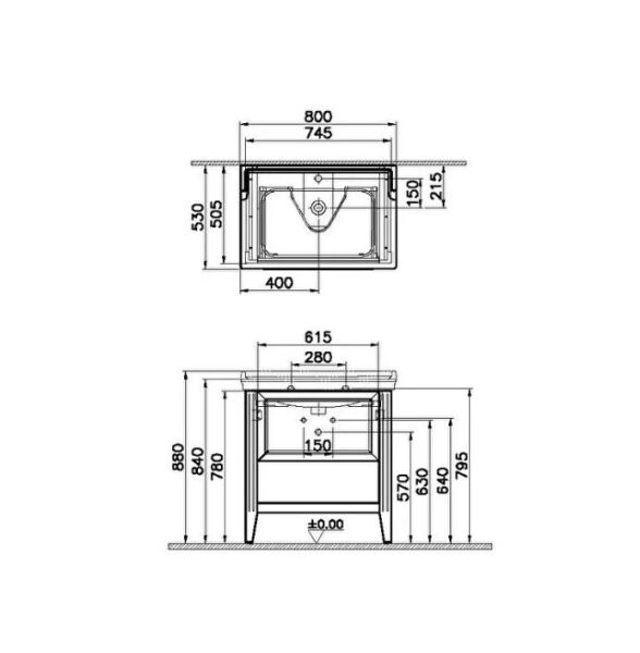 VitrA Valarte Lavabo Dolabı - 62181