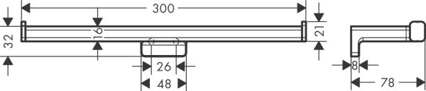 Hansgrohe AddStoris, İkili Tuvalet Kağıtlığı, - 41748000