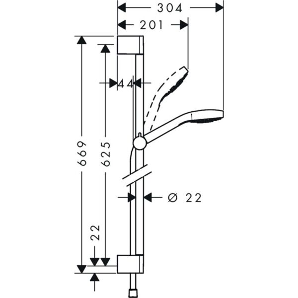Hansgrohe Croma Select S Vario Duş Seti - Krom
