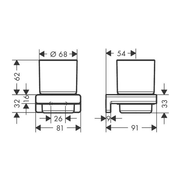 Hansgrohe AddStoris Q Diş Fırçalığı - 41749000