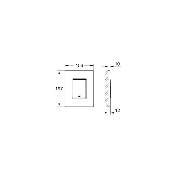 Skate Cosmopolitan Gömme Rezervuar Paneli, Pnömatik - 38821000